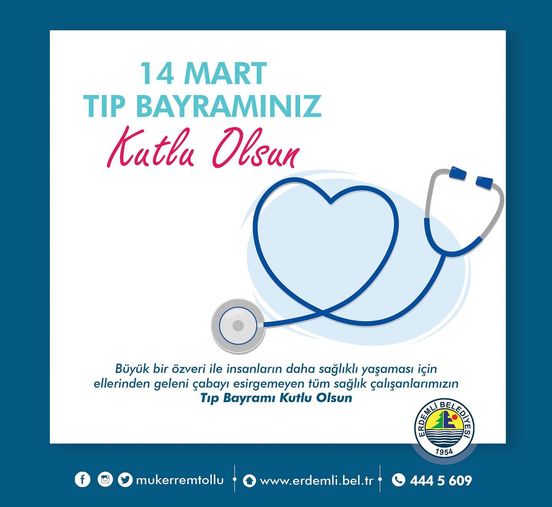 Sağlığımızı emanet ettiğimiz, tüm sağlık çalışanlarının ''14 Mart Tıp Bayramı'' kutlu olsun.