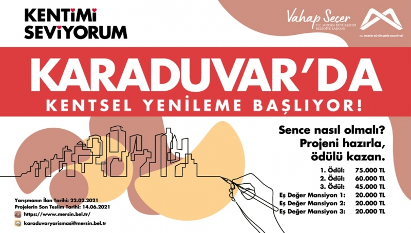 Mersin Büyükşehir Belediyesi, Karaduvar için Kentsel Yenileme Yarışması düzenliyor 