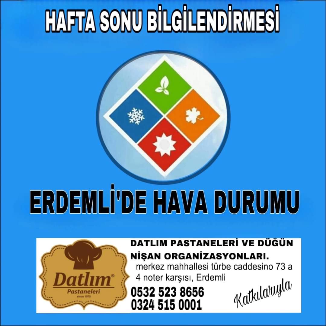 Yağışlı hava geliyor 