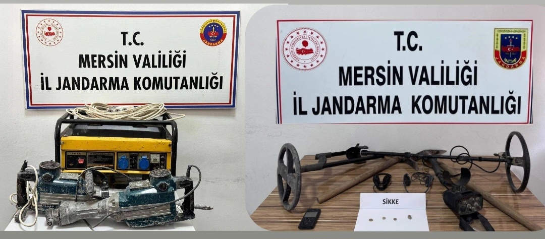 Mersin’de kaçak kazı yapan 4 şüpheli yakalandı
