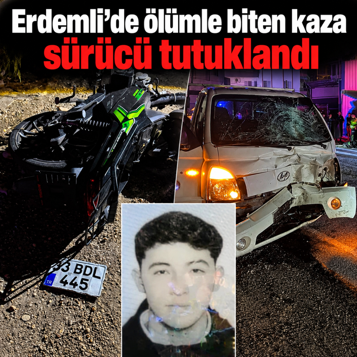 Erdemli'de ölümle biten kaza sürücü tutuklandı
